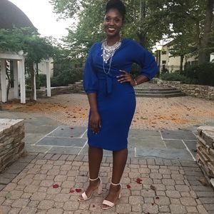 COBALT BOOHOO DRESS WORN ONCE!